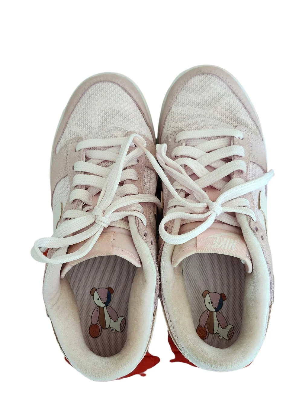 Nike Women's Suede Pink Teddy Bear Edition Low Dunks Size 7.5